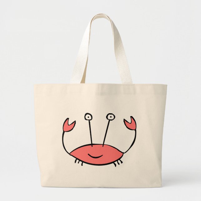 Crabby Beach Bag Jumbo Tygkasse (Framsidan)