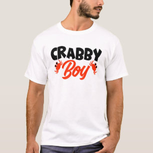Crabby Boy Crab Lobster Crabs Crabbing Crayfish T Shirt