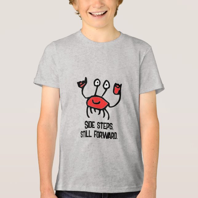 Crabby but Confident – Cartoon Crab T-Shirt (Framsida)