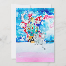 Crabby Cat Holiday Card Inbjudningar