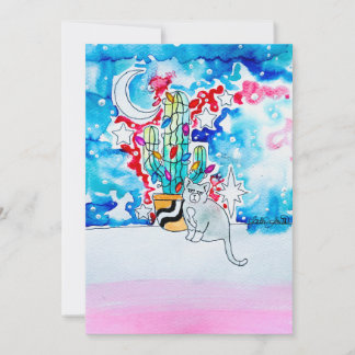 Crabby Cat Holiday Card Inbjudningar