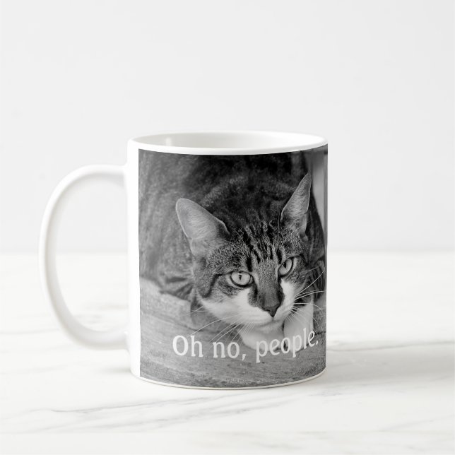 Crabby Cat, "Oh, people" Kaffemugg (Vänster)