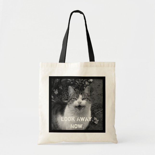 Crabby Cat Tote Bag Tygkasse (Framsidan)