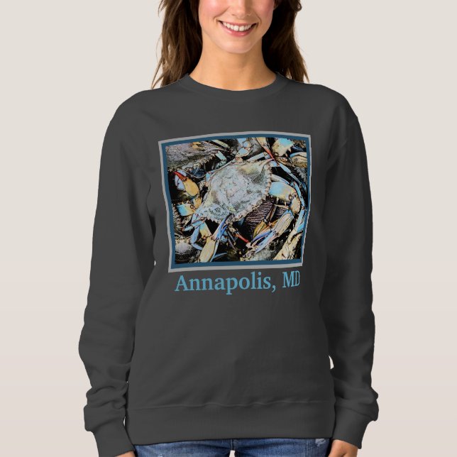 Crabby Crab Annapolis, MD Sweatshirt eller T-Shirt (Framsida)