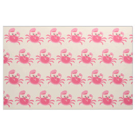 Crabby Crab Design Fabric Tyg