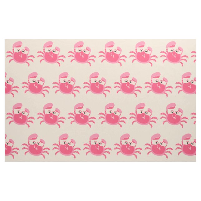 Crabby Crab Design Fabric Tyg (Fat Quarter)