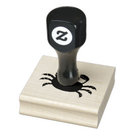 Crabby Crab Design Wooden Frimärke Stämpel
