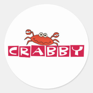 Crabby Crab Runt Klistermärke