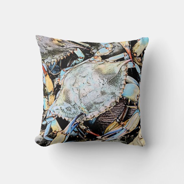 Crabby Crab Square Dekorativ kudde (Framsida)