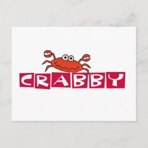 Crabby Crab Tshirts och Gifts Vykort