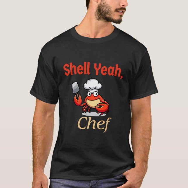 Crabby-Cuisineet: Coola Crab Chef Collection T Shirt (Framsida)