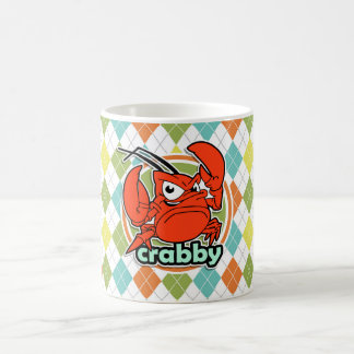 Crabby; Färgrikt Argyle mönster Kaffemugg