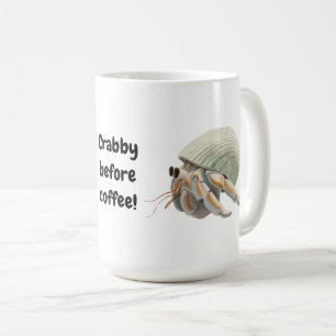 Crabby före kaffe kopp