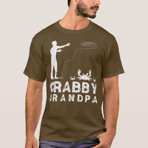 Crabby Grandpa Funny Crabbing Pun Crab Fishing Cra T Shirt
