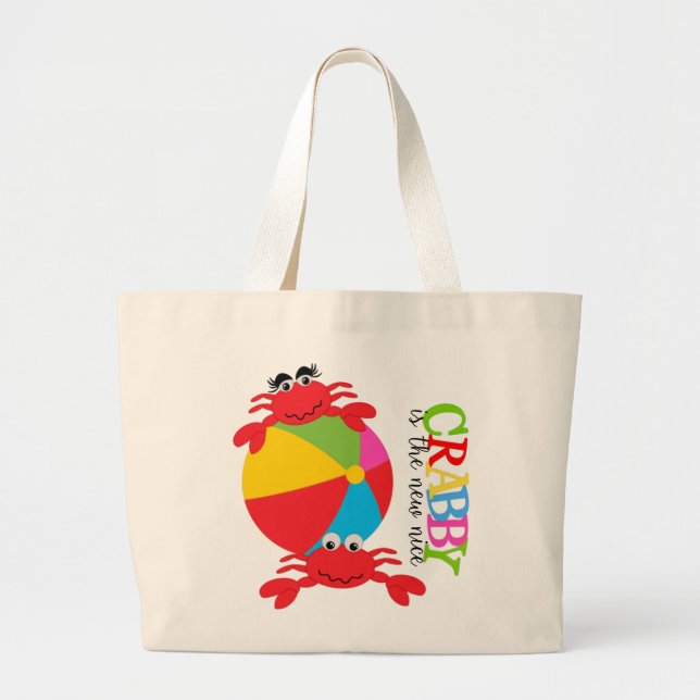 Crabby Jumbo Tote Tygkasse (Framsidan)