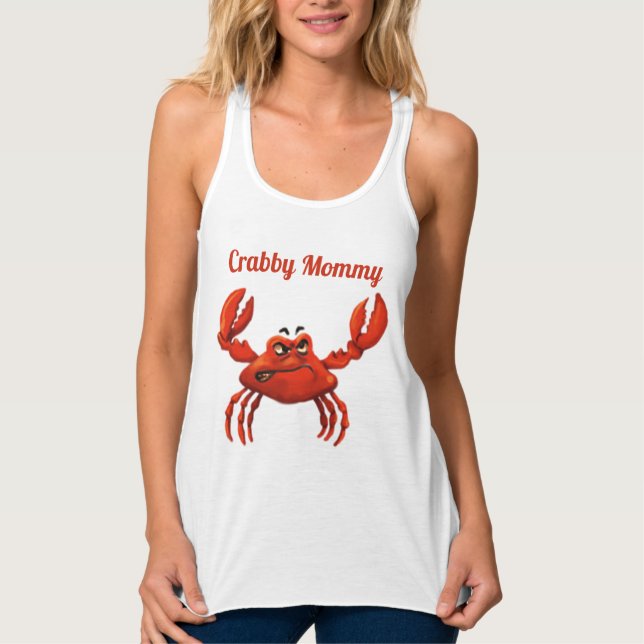 Crabby mammor linne med racerback  (Framsida)