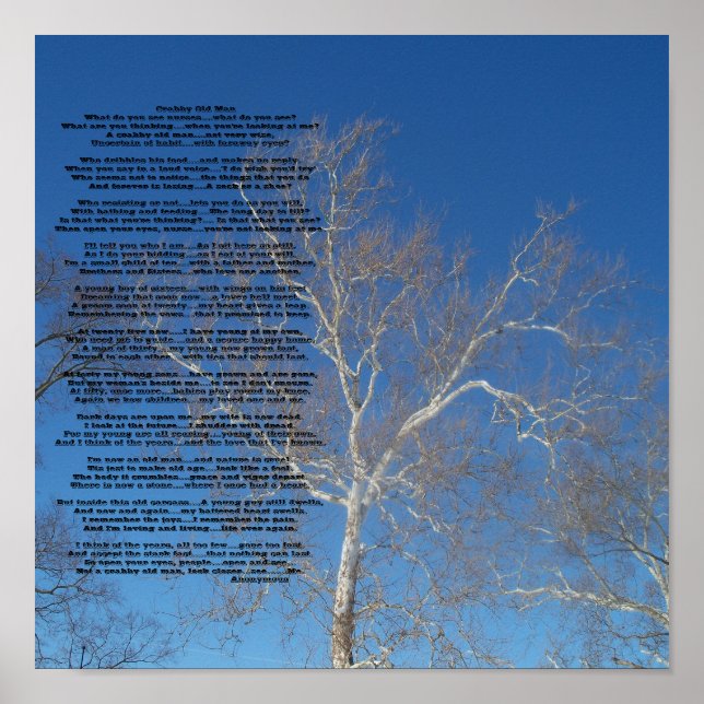 Crabby Old ManWhat do you see nur.. Poster (Framsidan)