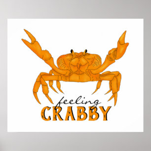 Crabby, orange krabba poster