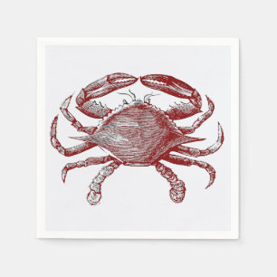 Crabby Red Pencil Ocean Crab Art Pappersservett