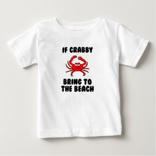 Crabby Ta Med Till Stranden Söt T Shirt