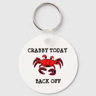 Crabby Today Back Off Keychain Nyckelring