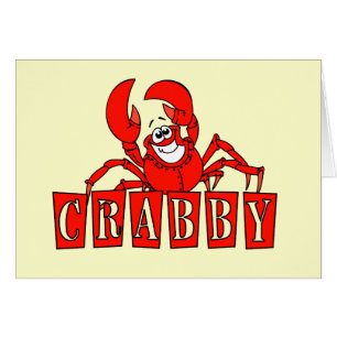Crabby Tshirts och gåvor Hälsningskort