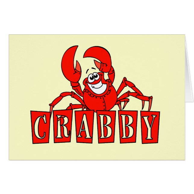 Crabby Tshirts och gåvor Hälsningskort (Framsidan Horizontal)