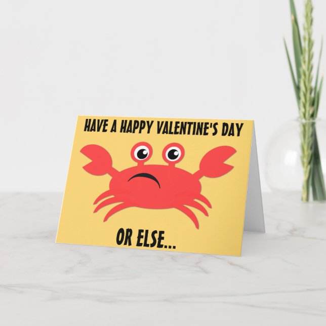 Crabby Valentine Helgkort (Framsida)