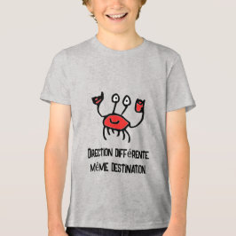Crabe et Confiant – T-shirt Crabe Dessin Animé