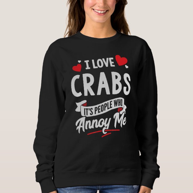 Crabs Design - I Kärlek Crabs T Shirt (Framsida)