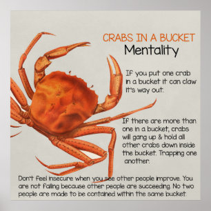Crabs i en hakparentes Poster Skriv ut