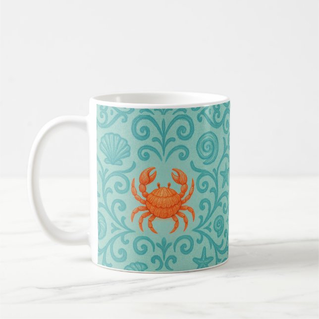 Crabs Ornamental Symphony Kaffemugg (Vänster)