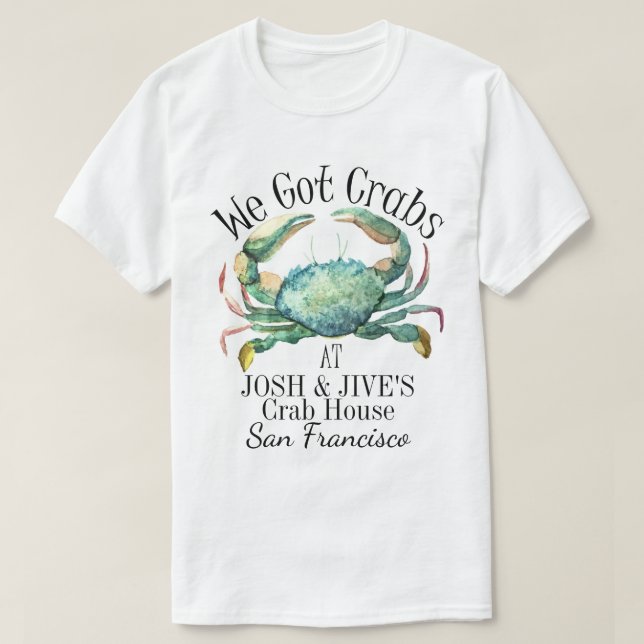 Crabs Seafood Restaurant Shirt Tröja (Design framsida)
