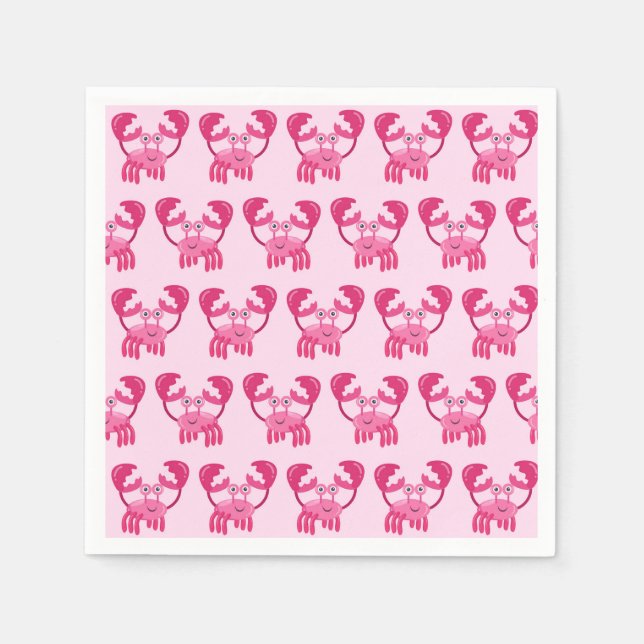 Crabs Seashore Party Pappersservett (Framsidan)