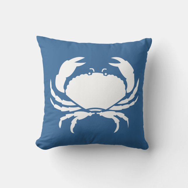 CRABS WHITE på blå kuddar (Framsida)