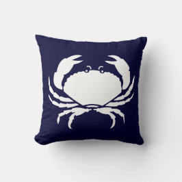 CRABS WHITE på blå kuddar