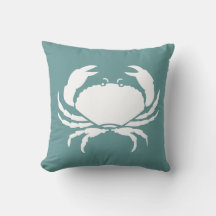 CRABS WHITE på blå kuddar