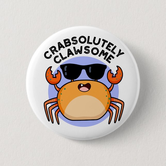 CrabsolOpinion Clawsome Funny Crab Pun Knapp (Framsida)