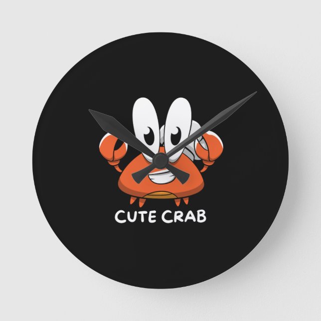 Crabtastic Cutie. Rund Klocka (Framsida)