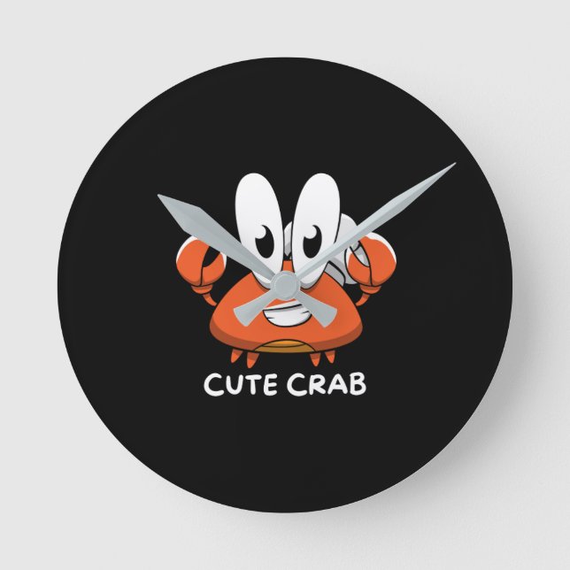 Crabtastic Cutie. Rund Klocka (Framsida)
