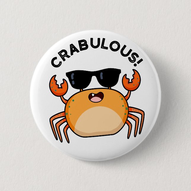 Crabulous Funny Crab Pun Knapp (Framsida)