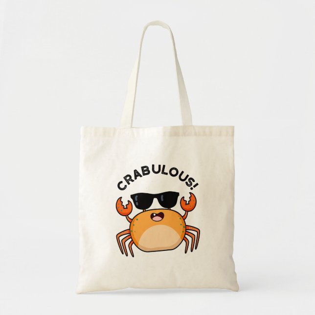 Crabulous Funny Crab Pun Tygkasse (Framsidan)