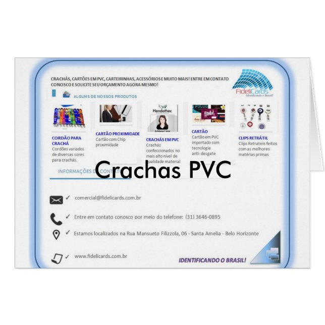 Cracha em PVC Hälsningskort (Framsidan Horizontal)