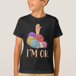 Crachet Crochet beroende Mor Moster-garn Älskare T Shirt