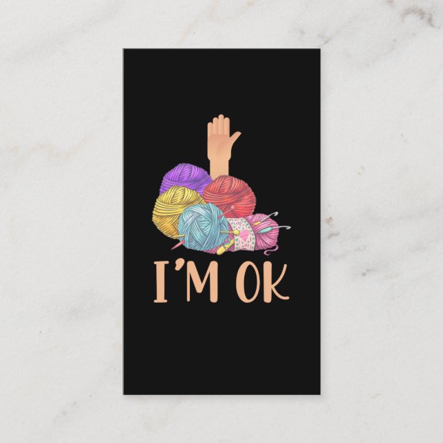 Crachet Crochet beroende Mor Moster-garn Älskare Visitkort (Framsida)