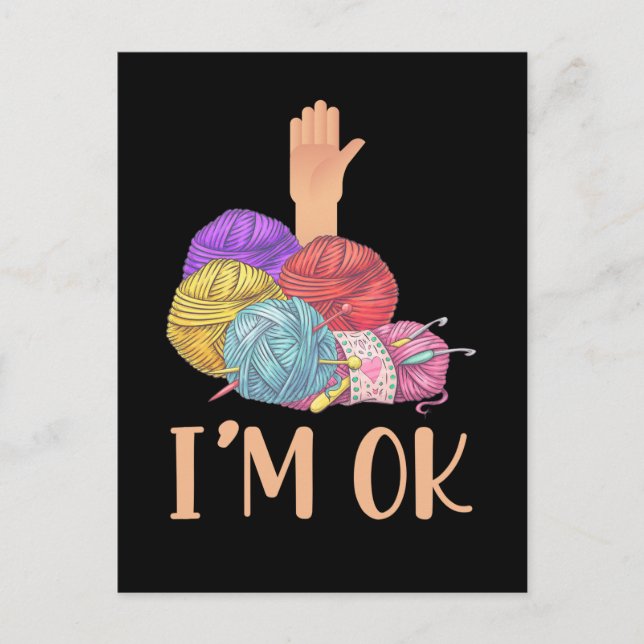 Crachet Crochet beroende Mor Moster-garn Älskare Vykort (Framsida)