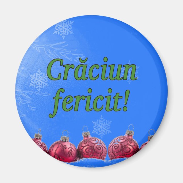 Crăciun fericit! God jul på rumänska gf Magnet (Framsidan)