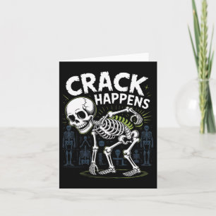 Crack Happens Rolig Osteopat Ryggrad Halloween Kort