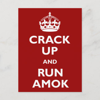 Crack Up och Springa Amok Vykort