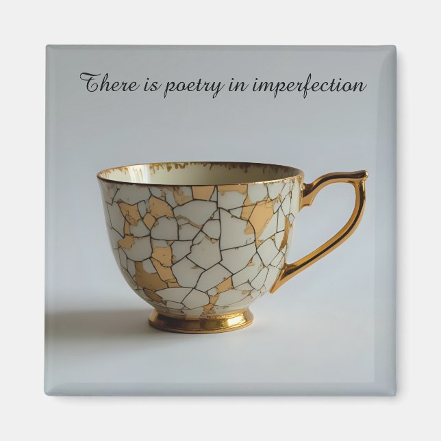 cracked broken teacup inspirational Magnet (Framsidan)
